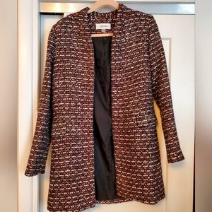 NWOT Calvin Klein Red, White, & Black Long Blazer Size 4